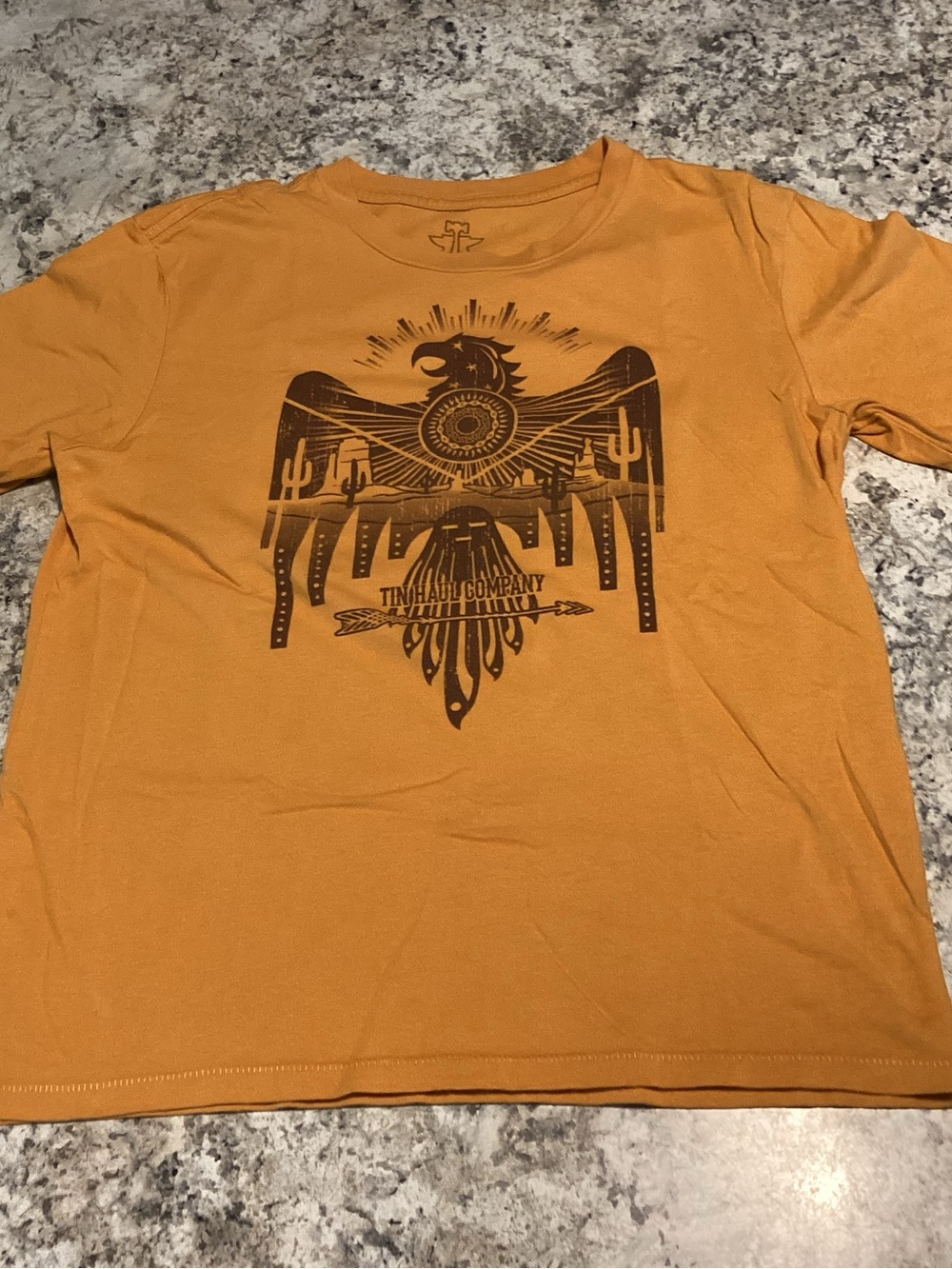 Tin Haul Mustard Short-Sleeve Eagle Graphic Tee